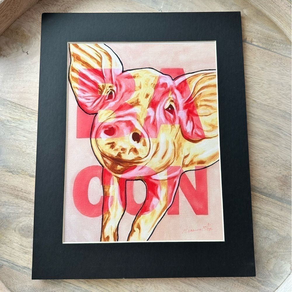 Bacon Pig Print Kitchen Artwork 11”x14”